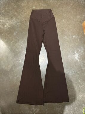 aerie Brown Flared Crossover Leggings